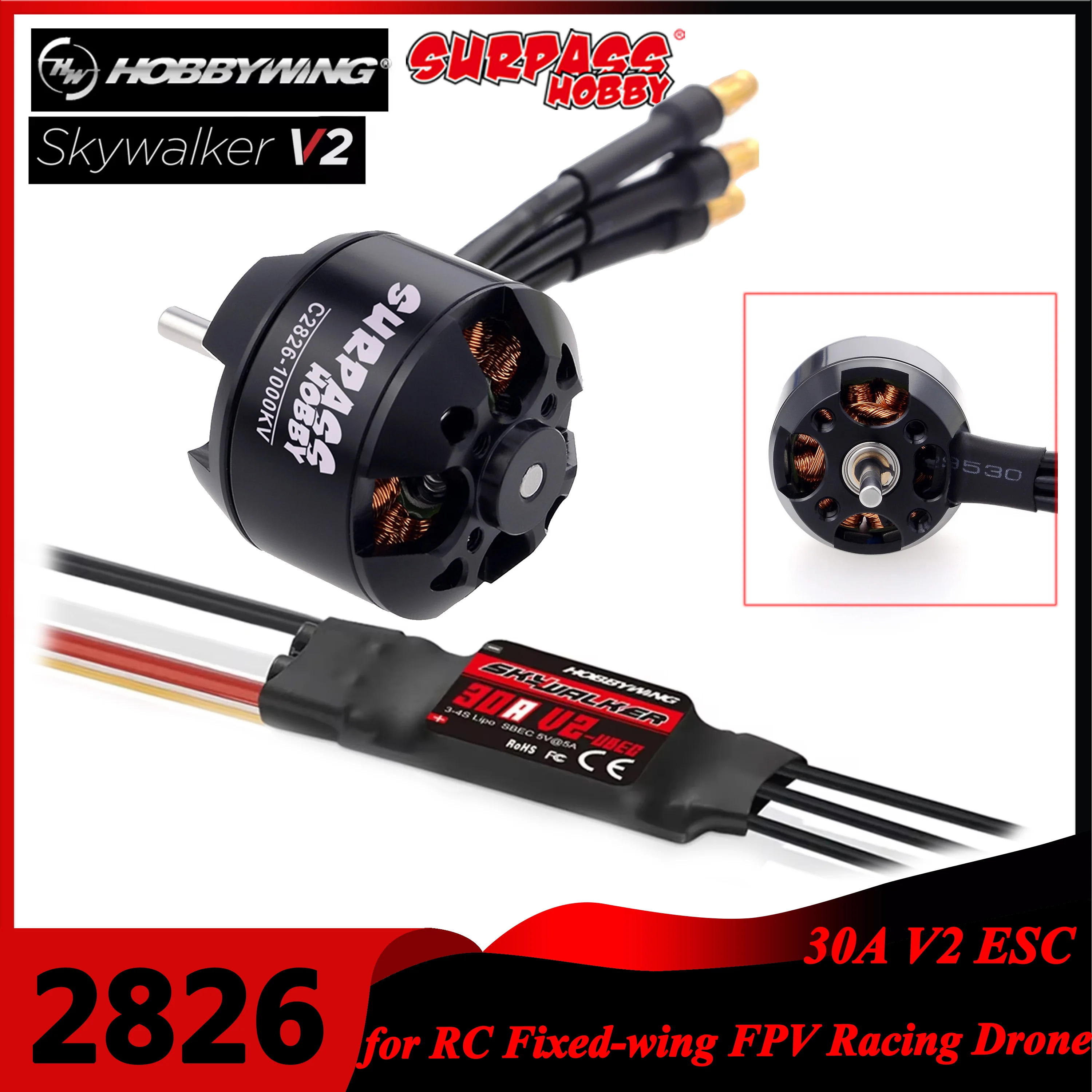 Drone Racing Esc - Overtref Hobby 2826 1000KV 1350KV 1900KV
