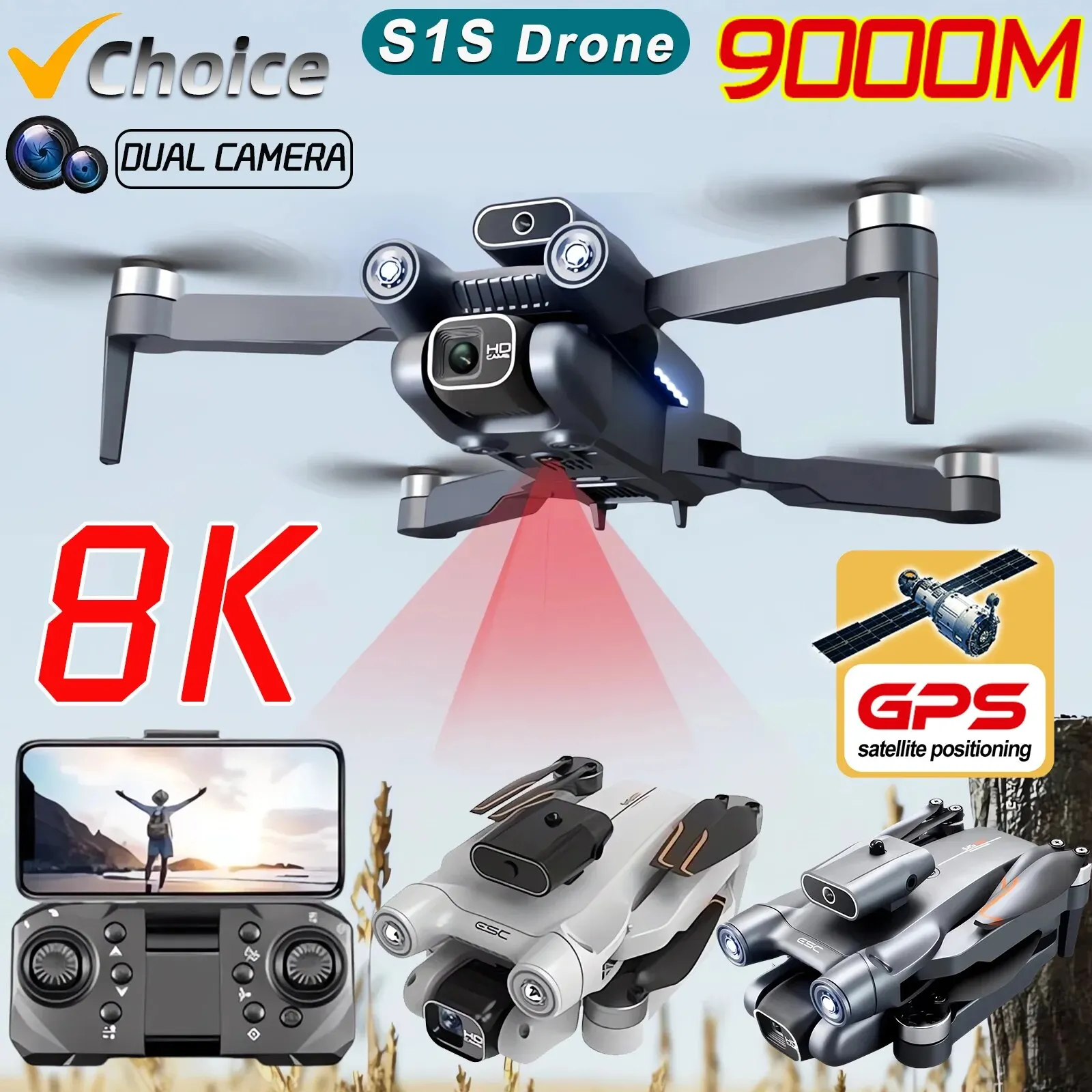 Drone Racing Camera - Nieuwe S 1S 5G Gps Drone