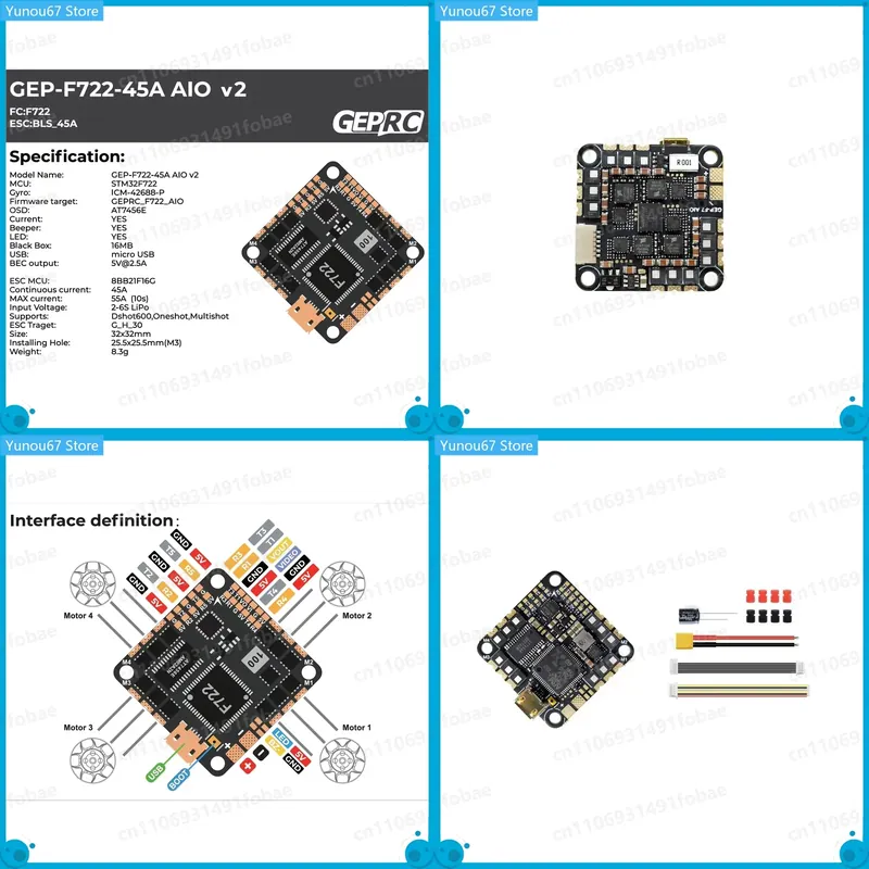 Voor GEPRC GEP-F722-45A AIO V2 - Drone Racing Esc recensie en prijs